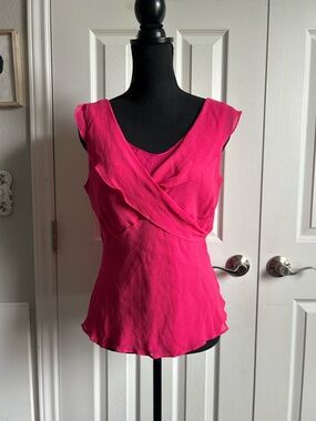 Harold's Fuchsia Sleeveless Wrap-Front Camisole